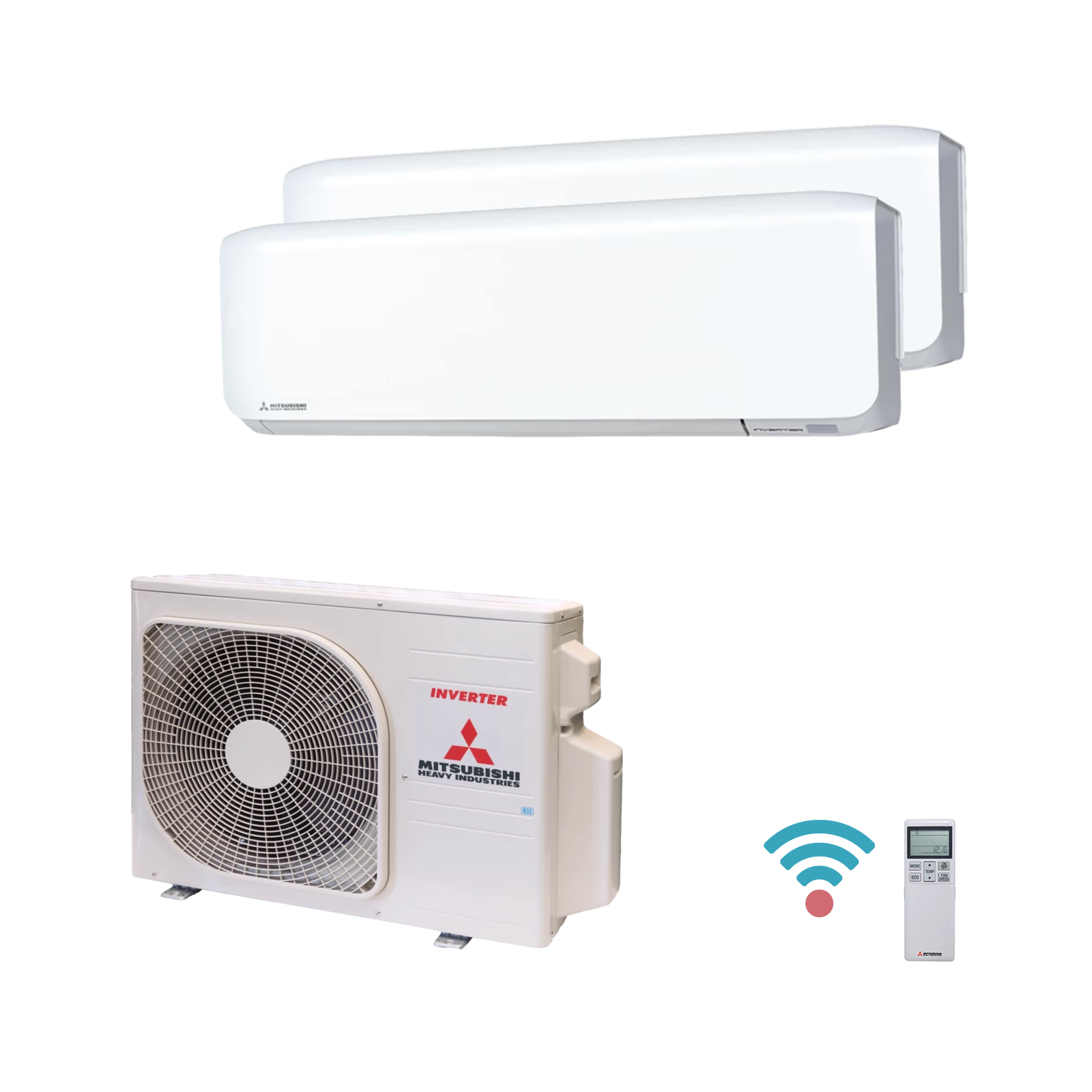Klimaanlage Multisplit-Set Außengerät SCM41ZS-W mit Wandgerät SRK25ZS-WF und SRK15ZS-WF