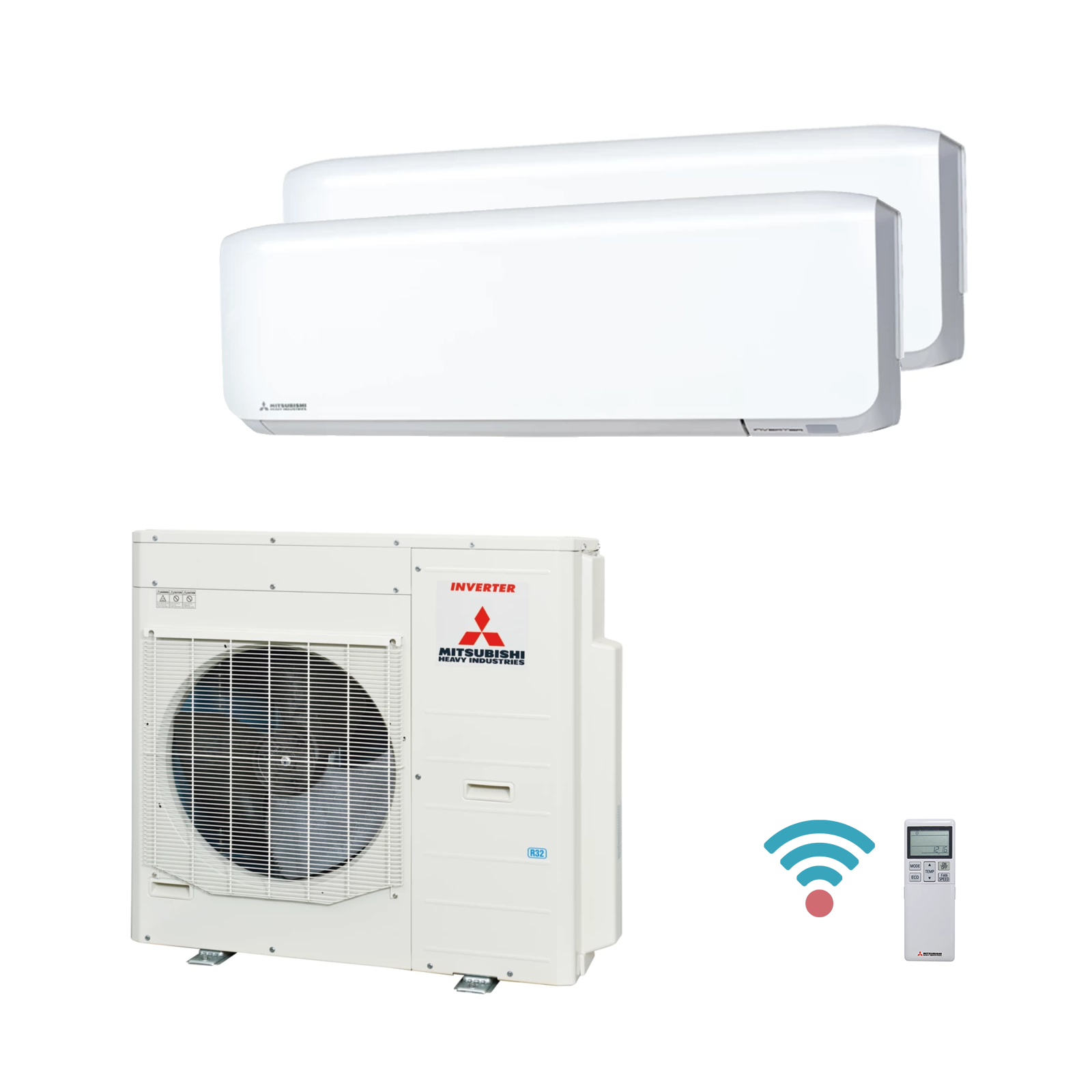 Klimaanlage Multisplit-Set Außengerät SCM100ZS-W mit Wandgerät (2x) SRK50ZS-WF