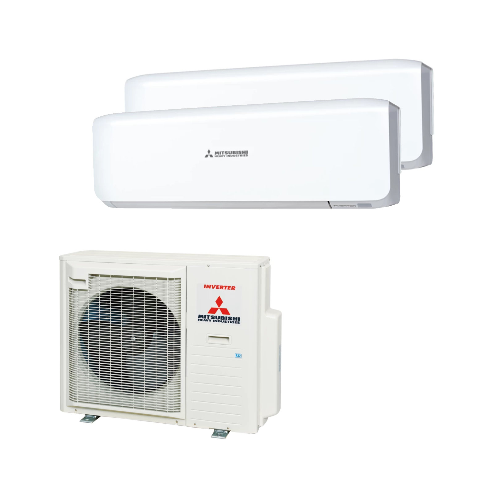 Klimaanlage Multisplit- Set Außengerät SCM40ZS-W mit 2 Wandgeräte SRK 20 ZS-W zum Kühlen|Heizen 