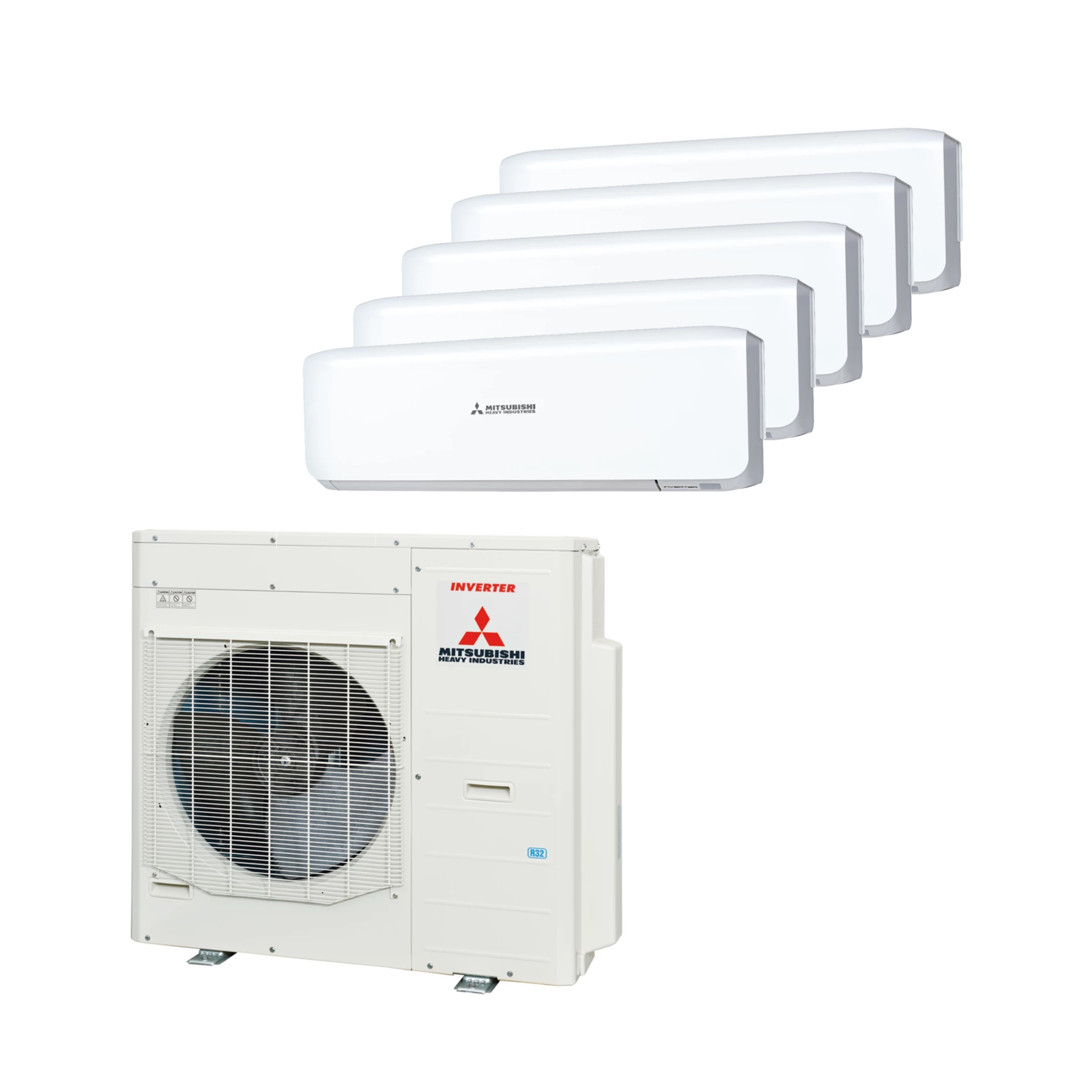 Klimaanlage Multisplit- Set Außengerät SCM100ZS-W mit 5 Wandgeräte SRK20ZS-W zum Kühlen|Heizen 