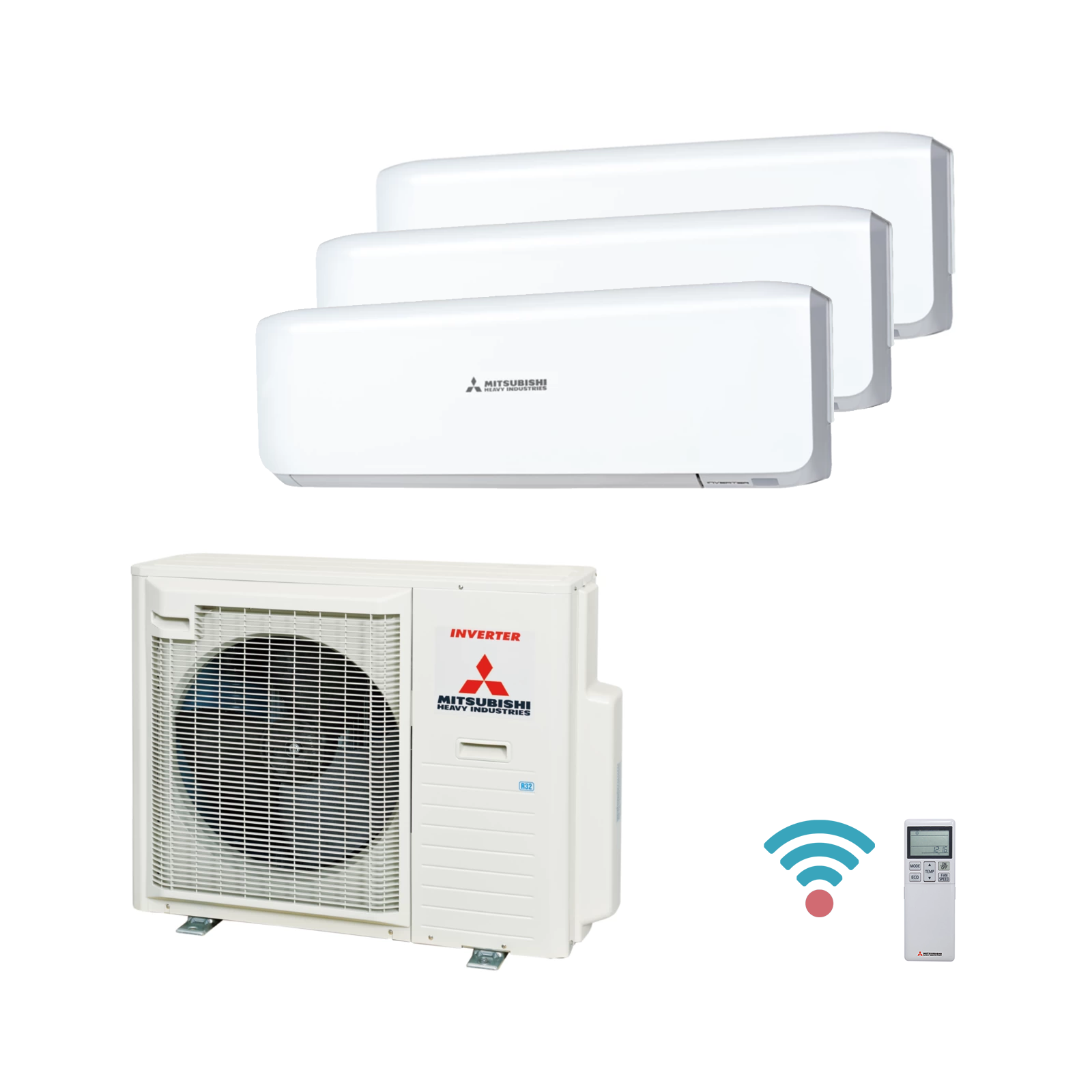 Klimaanlage Multisplit-Set Außengerät SCM80ZS-W mit Wandgerät SRK35ZS-WF, SRK25ZS-WF und SRK20ZS-WF