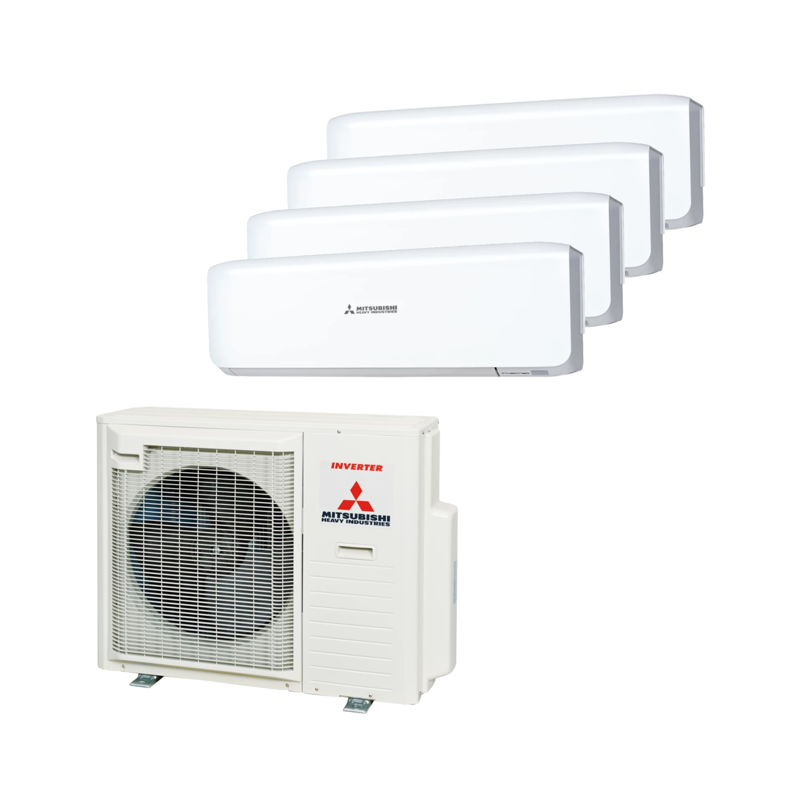 Klimaanlage Multisplit- Set Außengerät SCM80ZM-S1 mit 4 Wandgeräte SRK20ZS-W zum Kühlen|Heizen 
