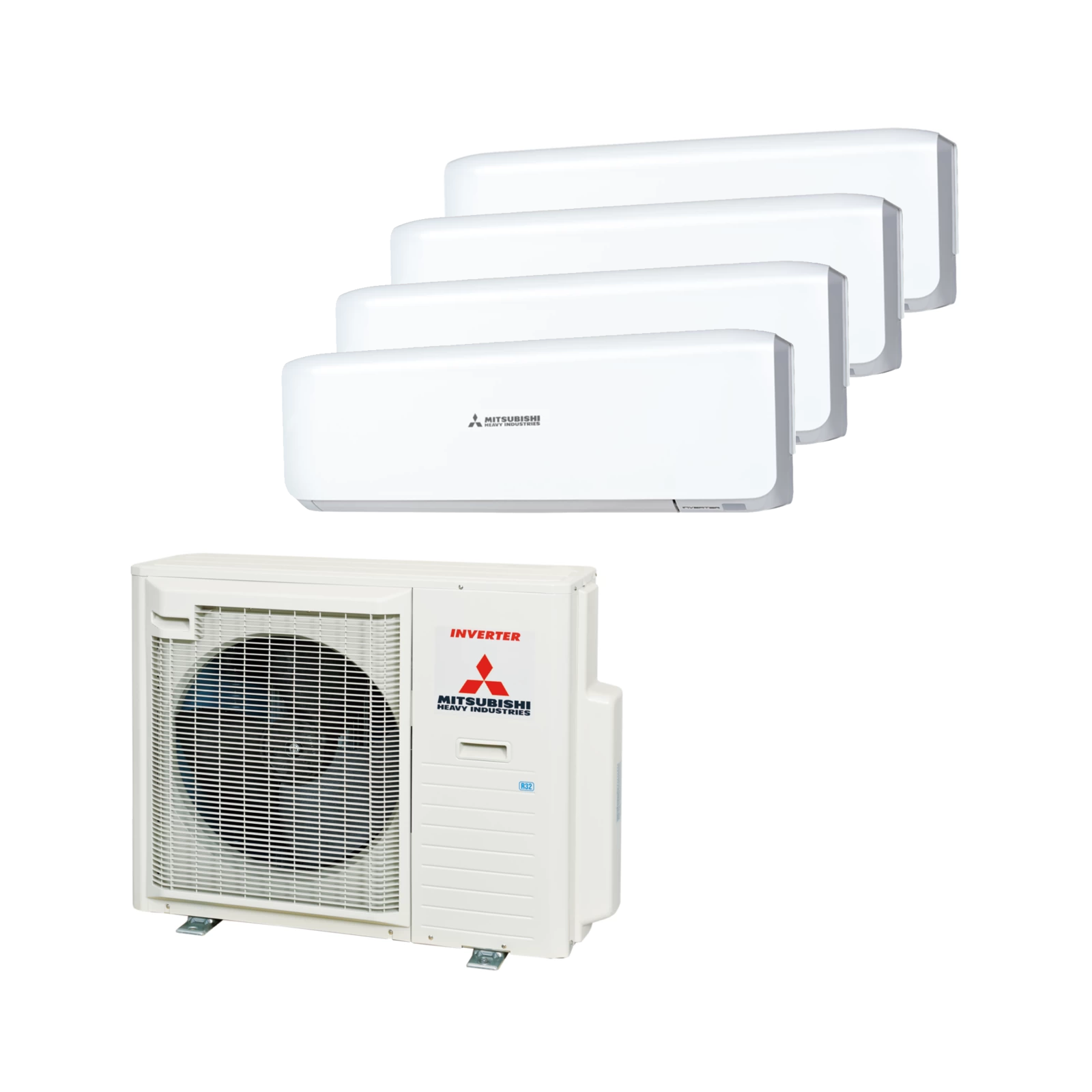 Klimaanlage Multisplit- Set Außengerät SCM80ZS-W mit 4 Wandgeräte SRK20ZS-W zum Kühlen|Heizen 